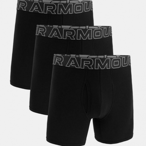 Труси (боксерки) Under Armour PERFORMANCE COTTON 6IN 3-PACK BOXERJOCK чорні (3 пари) 1383889-001