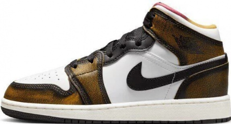Кросівки дитячі Nike AIR JORDAN 1 MID SE (GS) різнокольорові DQ8418-071