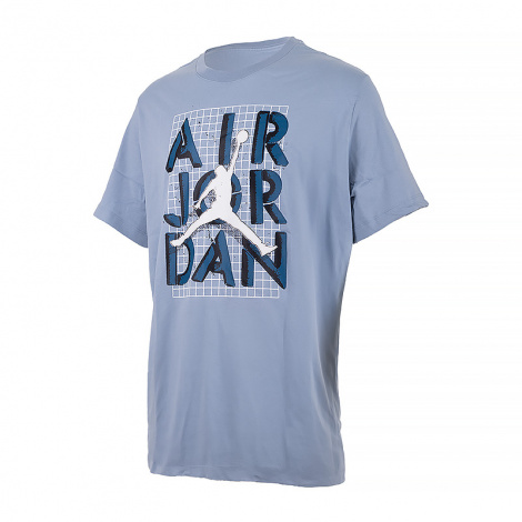 Футболка Nike JORDAN MJ BRAND JM STACK SS CREW блакитна FN5978-436
