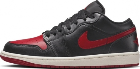 Кросівки жіночі Nike AIR JORDAN 1 LOW чорно-червоні DC0774-061