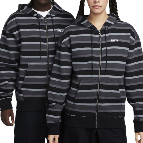 Толстовка Nike SB FULL-ZIP FLEECE SKATE HOODIE чорно-сіра FN2512-065