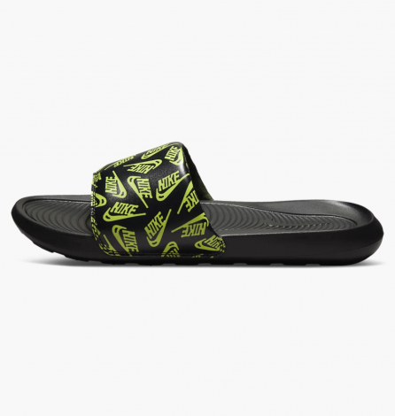 Шлепанцы Nike VICTORI ONE SLIDE PRINT черно-салатовые CN9678-010