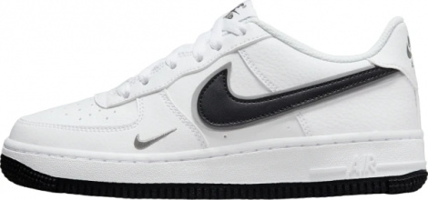 Кросівки підліткові Nike AIR FORCE 1 (GS) біло-срібно-чорні DX9269-100