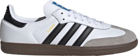 Кеди Adidas SAMBA OG біло-бежево-чорні B75806
