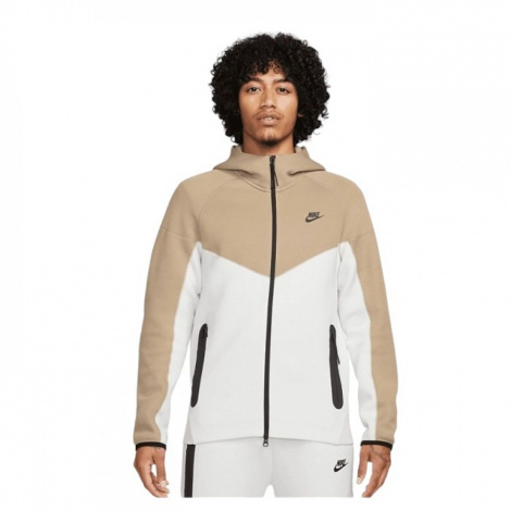 Толстовка Nike M NK TCH FLC FZ WR HOODIE біло-бежева FB7921-121