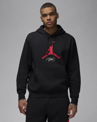 Толстовка Nike JORDAN MJ ESS FLC BASELINE HOODIE чорно-червона FD7545-013