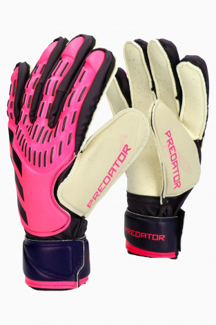 Дитячі воротарські рукавички adidas Predator Match Fingersave Junior - рожевий