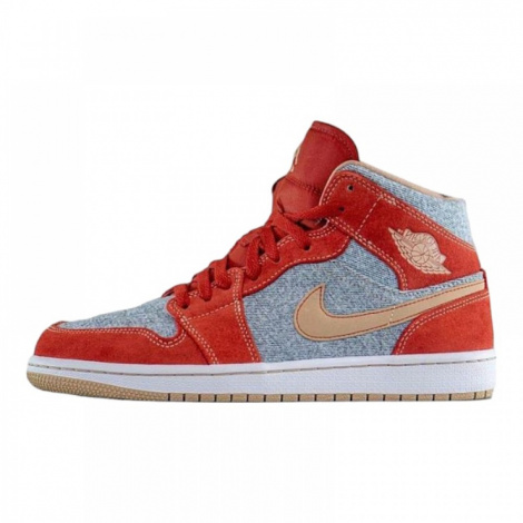 Кроссовки Nike Air Jordan 1 Mid Denim Red