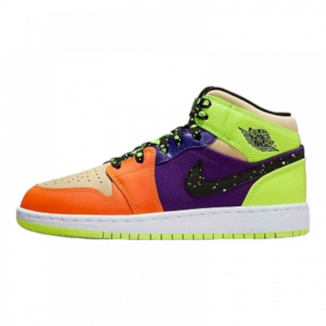Кроссовки Кроссовки Nike Air Jordan 1 Mid Volt/Vivid Orange Multicolour