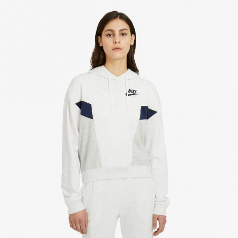 Худі жіноче Nike W NSW HERITAGE HOODIE FLC світло-сіро-темно-синє CZ8604-051
