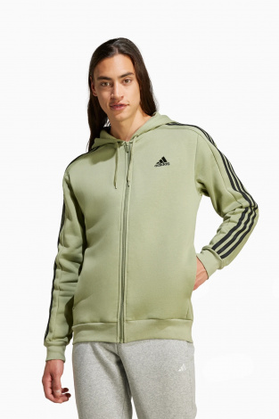Кофта adidas Essentials Fleece 3S FZ - зелений