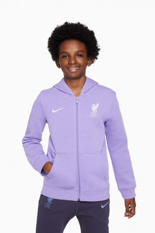 Детская кофта Nike Liverpool FC 23/24 Club Fleece FZ Junior – фиолетовый