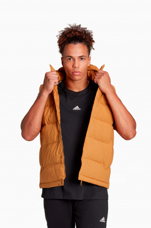 Жилет adidas Helionic Hooded Down - коричневый