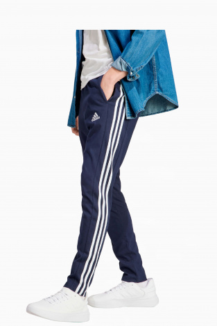Штани adidas Essentials Tapered Open Hem 3S - темно-синій