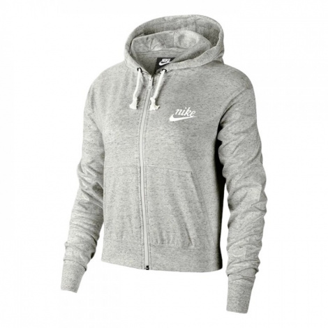 Толстовка жіноча Nike W NSW GYM VNTG HOODIE FZ сіра CJ1694-063