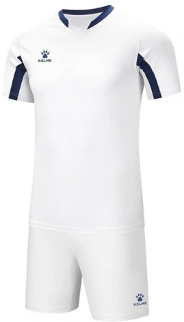Комплект футбольної форми дитячий Kelme LEON біло-темно-синій 7351ZB3130.9112