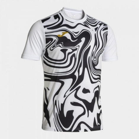 Футболка Joma Camiseta Manga Corta Lion Ii Blanco Negro