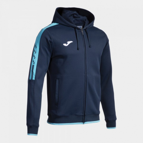 Олимпийка Joma Olimpiada Zip-Up Hoodie Navy Fluor Turquoise