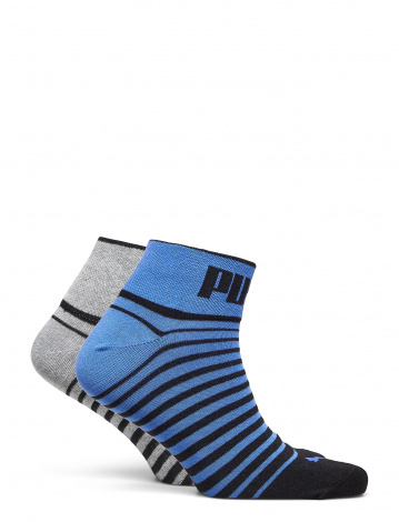 Шкарпетки Puma UNISEX QUARTER 2P сіро-синьо-чорні (2 пари) 101002001-020
