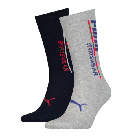 Шкарпетки Puma MEN LOGO CLASSIC SOCK 2P чорно-сірі (2 пари) 102003001-023