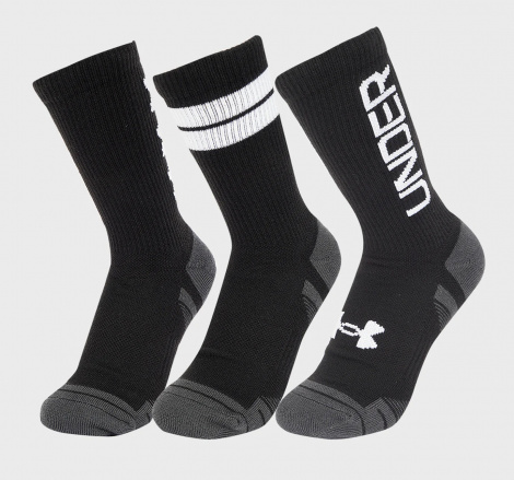 Шкарпетки Under Armour PERF TECH NOV 3PK CREW чорні (3 пари) 1379515-002