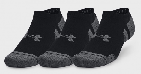 Шкарпетки Under Armour PERFORMANCE COTTON 3PK NS чорно-темно-сірі (3 пари) 1379526-001