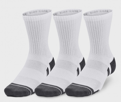 Шкарпетки Under Armour PERFORMANCE COTTON 3P MID біло-темно-сірі (3 пари) 1379530-100