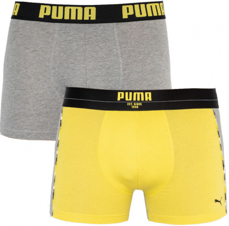 Трусы-боксеры Puma Statement Boxer 2P Желтый, Серый Мужской L