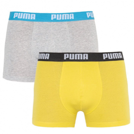 Трусы-боксеры Puma Basic Boxer 2P Серый, Желтый Муж.