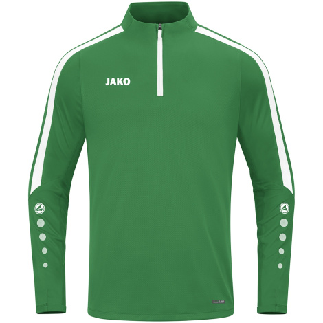 Реглан Jako ZIP TOP POWER зелено-белый 8623-200