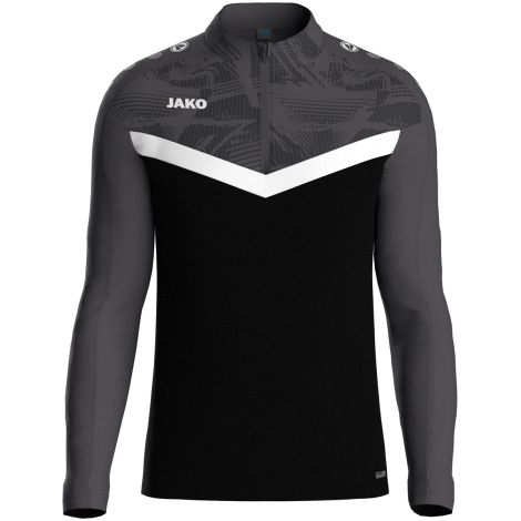 Реглан Jako ZIP TOP ICONIC черно-бело-серый 8624-801
