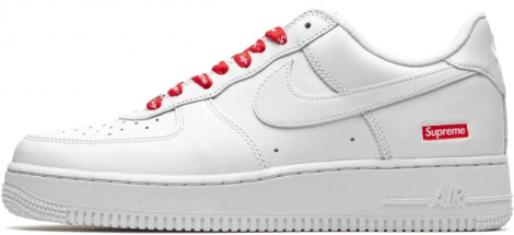 Кроссовки Nike SUPREME X AIR FORCE 1 белые CU9225-100