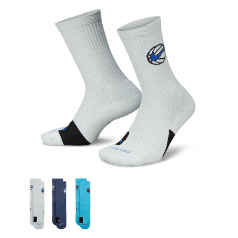 Шкарпетки баскетбольні Nike U NK ED CREW BBALL 3PR різнокольорові (3 пари) DA2123-900