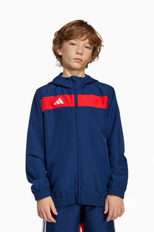 Дитяча кофта adidas Tiro 25 Essentials Woven Junior - темно-синій
