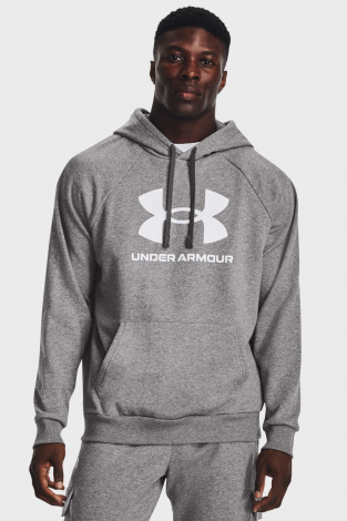 Худи Under Armour RIVAL FLEECE серое 1379758-025
