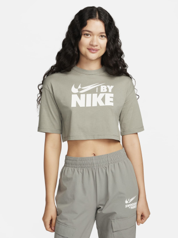 Футболка W Nsw Crop Tee Gls Fz4635-053 Nike M Темно-Серый