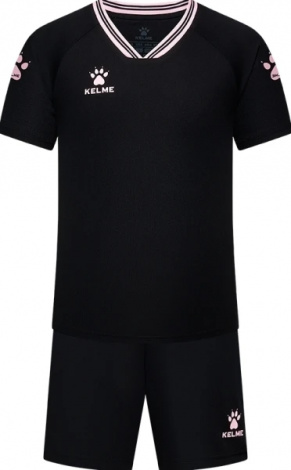 Комплект футбольной формы детский Kelme FARO черно-светло-розовый 8451ZB3246.9000