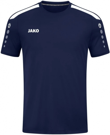 Футболка джерси детская Jako POWER S/S темно-сине-белая 4223-900
