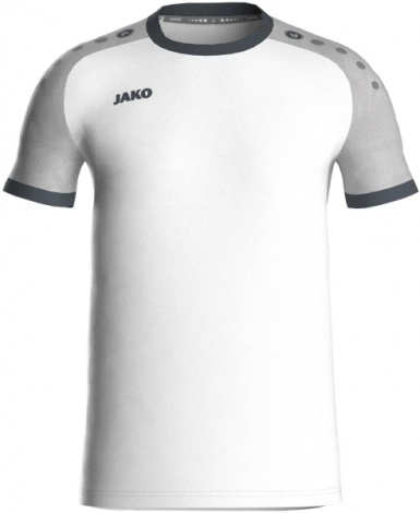 Футболка джерси детская Jako ICONIC S/S бело-серая 4224-016