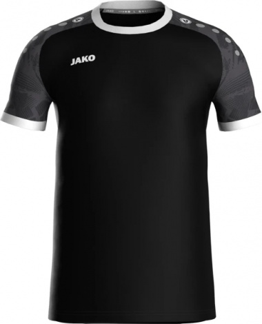 Футболка джерси детская Jako ICONIC S/S черно-серая 4224-801