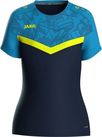 Футболка женская Jako ICONIC темно-сине-желто-синяя 6124-914