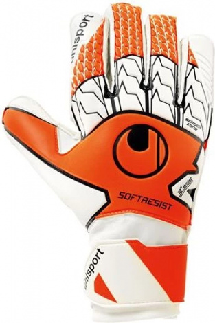 Воротарські рукавички Uhlsport SOFT RESIST оранжево-білі 1011109 01
