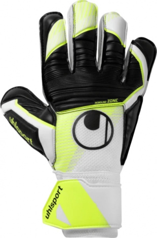 Воротарські рукавиці дитячі Uhlsport SOFT ADVANCED біло-чорно-жовті 1011355 01