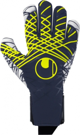 Вратарские перчатки Uhlsport PREDICTION ULTRAGRIP темно-сине-желто-белые 1011326 01