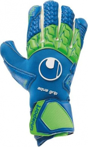 Воротарські рукавички Uhlsport AQUAGRIP HN синьо-зелені 1011070 01