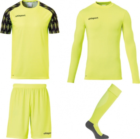 Комплект вратарской формы детский Uhlsport REACTION GOALKEEPER SET желто-черный 1003667 03