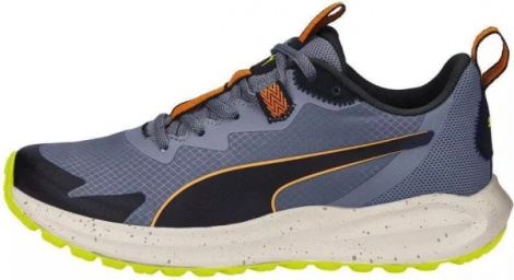 Кроссовки беговые Puma TWITCH RUNNER TRAIL сине-оранжево-черные 37696102