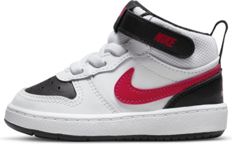 Кроссовки детские Nike COURT BOROUGH MID 2 (TDV) красно-черно-белые CD7784-110
