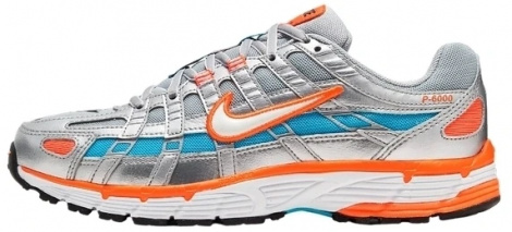 Кроссовки женские Nike W NIKE P-6000 серебряно-оранжевые CT3751-001
