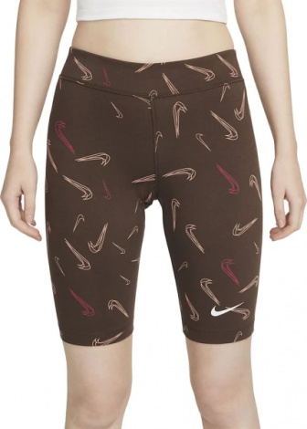 Шорти жіночі еластичні Nike W NSW SHORT AOP PRNT коричневі DO2561-237